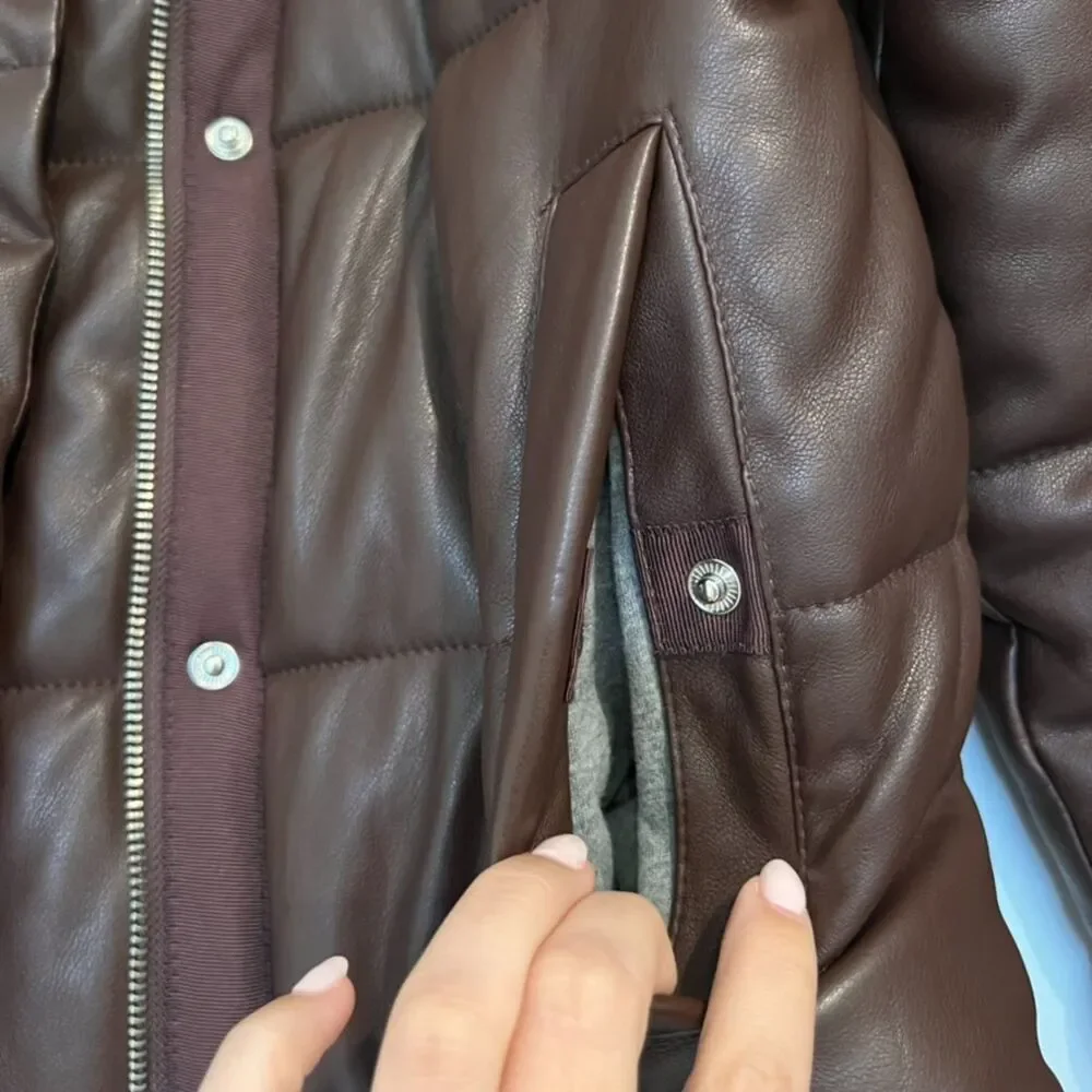 Abercrombie & Fitch Mini Ultra Puffer Jacket - Dark Espresso Brown - Small